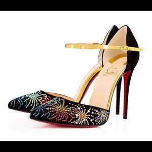 Christian Louboutin Rivierina on Fire Crystal Firework Pointed Pumps